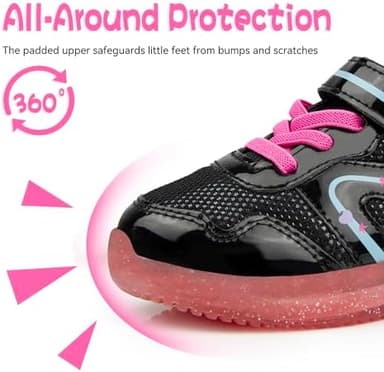 SKYWHEEL Toddler Girls Boys Light up Shoes LED Flashing Lightweight Mesh Breathable Walking Sneakers for Toddler and Little Kids Running - Image 4