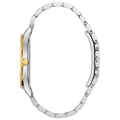 Bulova Men's Classic Two-Tone Stainless Steel 3-Hand Calendar Date Quartz Watch with Diamonds and Blue Dial Style: 98D130 - Image 2