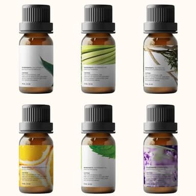 Essential Oils Set by Pure Aroma - Top 6 Aromatherapy Oils Gift Set-6 Pack, 10ml (Eucalyptus, Lavender, Lemongrass, Sweet Orange, Peppermint, Tea Tree) - Image 6