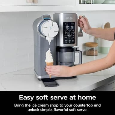 Ninja Swirl by CREAMi Ice Cream and Soft Serve Maker, Sorbet, Milkshake, Frozen Yogurt, Low Calories Program 13-in-1, Soft Serve Handle, (2) CREAMi Swirl 16oz Pints, For Kids & ALL NC701 (Renewed) - Image 9