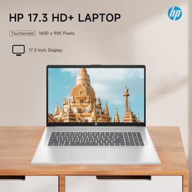 HP Premium 17.3" Touchscreen Laptop, 8-Cores Intel Core i3-N305, 16GB RAM, 128GB eMMC + 1TB SSD, Webcam, HDMI, Wi-Fi 6, Windows 11 S, Silver - Image 6