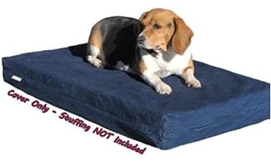 Dogbed4less DIY Durable Blue Denim Pet Bed External Duvet Cover and Waterproof Internal Case for 35"X20"X4" Small Medium Dog Bed - Replacement Covers only - Image 3