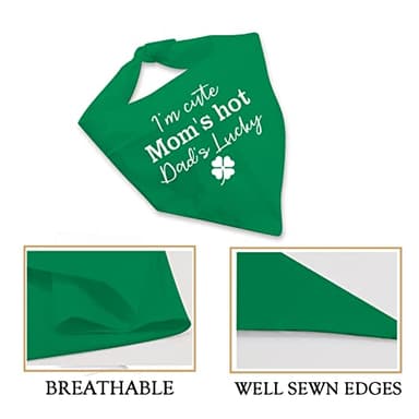 JXGZSO 1 Piece St. Patrick's Day Dog Bandanas Irish Dog Bandana Holiday Party Decorations (hot Dad Lucky D) - Image 4