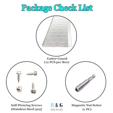 R & G Home and Yard Gutter Guard - True 45 FT Set (5.9 in x 45 in, 12 PCS), Fit 5 Inch Gutter and Smaller Gutters - Premium Stainless Steel Micro Mesh Gutter Guards - Contractor Grade, Easy DIY - Image 6