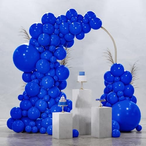 PartyWoo Royal Blue Balloons 92 pcs Different Sizes of 18 12 10 5 Inch Dark Blue Matte Balloon Arch Kit Garland for Graduation 4th of July Baby Shower Birthday Party Decorations Blue-Y59 - Image 1
