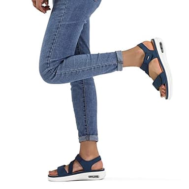 mysoft Women's Summer Walking Sandals Air Cushion Support Platform Ankle Strap Shoes Comfortable Casual Wedge Sandals - Image 3