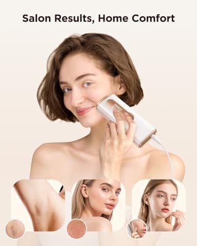 AMOTAOS IPL Laser Hair Removal for Women and Men, Ice-Cooling Laser Hair Removal Device Safe at-Home Epilators for Face Armpits Arms Bikini Line Legs Whole Body - Image 4