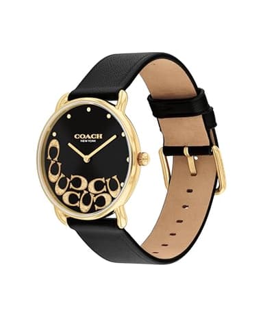 COACH Elliot Women's 2H Quartz Watch, 36mm - Leather Strap - Water Resistance 3 ATM/30 Meters - Premium Fashion Timepiece for Everyday Wear - Gift for Her - Amazon Exclusive - Image 2