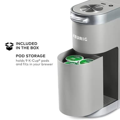 Keurig K-Mini Plus Single Serve Coffee Maker – Slim 5-Inch Design, 6–12oz Brew Size, Pod Storage & Cord Wrap – Gray (Renewed) - Image 7