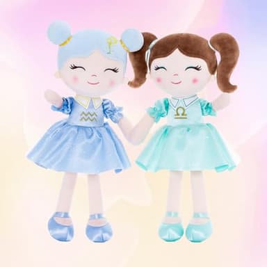 Arteeksdoll Baby Girl Gifts Plush Dolls Constellations Zodiac Doll Birthday Gift 17 inches Aquari - Image 6