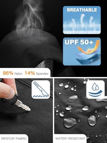 FREE SOLDIER Men's Outdoor Cargo Hiking Pants with Belt Lightweight Waterproof Quick Dry Tactical Pants Nylon Spandex (Black 38W/30L) - Image 3