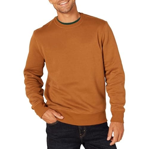 Amazon Essentials Men's Fleece Crewneck Sweatshirt - Nutmeg, Small (Available in Big & Tall Sizes) - Image 1