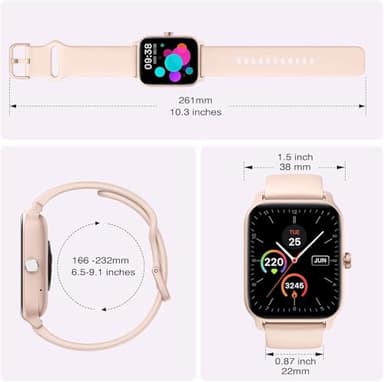 Fitpolo Smart Watch for Women Android & iPhone, Alexa Built-in [1.8" HD Screen] IP68 Waterproof Fitness Watch with Bluetooth Call (Answer/Make), Heart Rate/Sleep/SpO2 Monitor, 105 Sports Trackers - Image 7