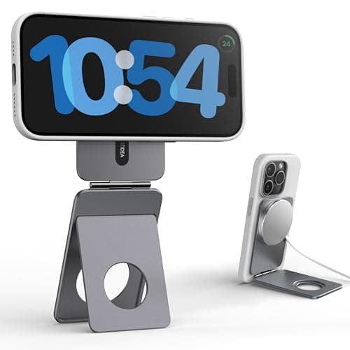 1ST IDEA Phone Tripod Stand, Aluminum Alloy Mini Tripod Compatible with Magsafe iPhone 17/16/15/14/13/12 Series, Foldable Strong Magnetic Phone Stand, Mult-Angle Adjustment Selfie Stick - Image 1