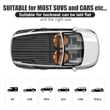 DikaSun Inflatable SUV Air Mattress Bed Car Mattress for SUV, Double-Sided Flocking Travel Camping Bed Car Air Mattress, Car Sleeping Mattress Bed for Universal SUV with Car Air Pump 2 Pillows - Image 6