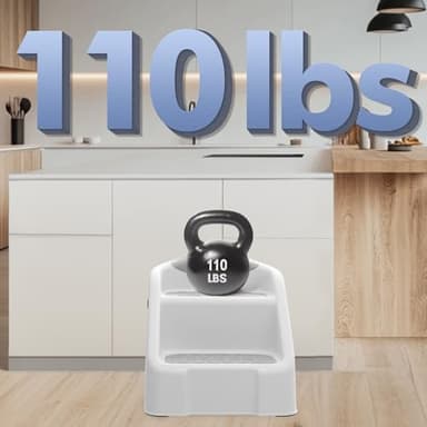 iBabyMax Toddler Step Stool, Easy to Fold Step Stools for Toddlers with Non-Slip Surface & Alphabet Patterns, Lightweight & Cute Kids Step Stool for Potty Training, Bathroom Sink, and Bedroom, Gray - Image 6