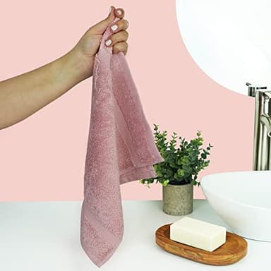 Chakir Turkish Linens | Hotel & Spa Quality 100% Cotton Premium Turkish Towels | Soft & Absorbent (4-Piece Washcloths, Pink) - Image 2