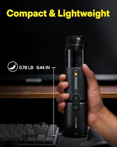 HOTO Handheld Vacuum Cleaner Cordless, Desk Vacuum Cleaner Compressed Electric Air Duster 15000Pa Suction, 4-in-1 Portable Vortex Vacuum Dust Buster Air Blower for Computer, Keyboard - Image 3