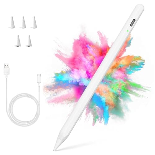 Stylus Pen for iPad 2018-2024 with Palm Rejection, Active Pencil for iPad 10th/9th/8th/7th/6th Generation, for iPad Pro 11/12.9 inch, for iPad Air 5th/4th/3th Gen, for iPad Mini 6th/5th Gen (White) - Image 1
