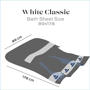 White Classic Luxury Bath Sheets Towels for Adults Extra Large 35x70 Inch - 700 GSM Turkish Cotton, Highly Absorbent | Hotel Collection | 2 Pack - Image 7