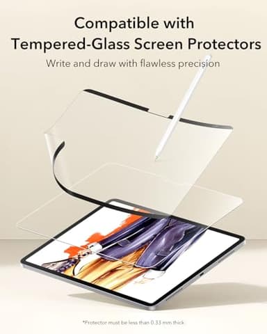 ESR Paper-Feel Magnetic Screen Protector for iPad Air 11 Inch M3/M2 (7th/6th Gen, 2025/2024), Write and Draw Like on Paper, Detachable and Reusable, Compatible with Tempered Film, Matte, Anti-Glare - Image 8