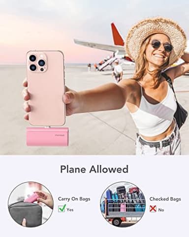 charmast Small Portable Charger for iPhone, Ultra-Compact 20W PD Fast Charging Power Bank 5000mAh, Mini Battery Pack for iPhone 14/14 Pro Max/13/13 Pro Max/12/12 Pro Max/11/XR/X/8/7/6 etc - Image 7