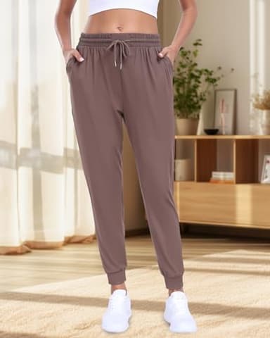ZENEX 3 Pack Womens Joggers Women's Sweatpants with Pockets, for Running Yoga Workout Lounge(601-1XL/2XL-B/Co/Bro) - Image 4