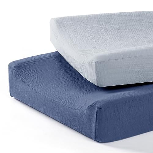 lulumoon Baby Changing Pad Cover: Muslin Diaper Changing Table Pad Cover - Changing Pad Sheets for Girls Boys - Image 1