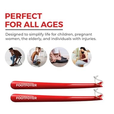 Long shoehorn that is comfortable to wear and has a handle is ideal for both men and women (Red(Pack of 2)) - Image 4