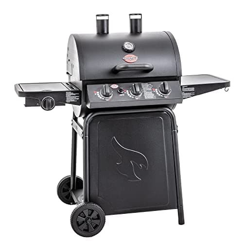 Char-Griller® Grillin' Pro 3-Burner Propane Gas Grill in Black with 40,800 BTU, Cast Iron Grates and Warming Racks, 630 Cooking Square Inches, Model E3001 - Image 1