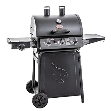 Char-Griller® Grillin' Pro 3-Burner Propane Gas Grill in Black with 40,800 BTU, Cast Iron Grates and Warming Racks, 630 Cooking Square Inches, Model E3001 - Image 1