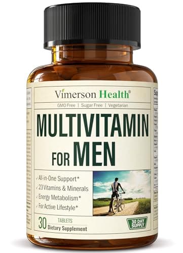 Multivitamin for Men - Daily Mens Multivitamins & Multiminerals with Vitamin D, Vitamin C, B12, Zinc & Iron. Essential Vitamins for Men for Energy, Focus, Stamina, Performance, Mens Health. 30 Tablets - Image 1