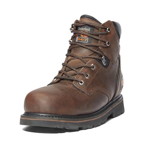 Timberland PRO Men's Pit Boss 6 Inch Steel Safety Toe Industrial Work Boot, Brown-2024 New, 10 W - Image 1