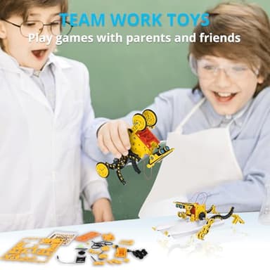 AESGOGO STEM Projects for Kids Ages 8-12, Solar Robot Science Building Kits, Birthday Gifts for 8 9 10 11 12-16 Year Old Boys Girls Teens, Robotics Powered by Sun or Battery(Not Include). - Image 5