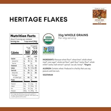 Nature's Path Organic Heritage Flakes® Cereal, 33.5 oz (Pack of 4), Non-GMO - Image 4