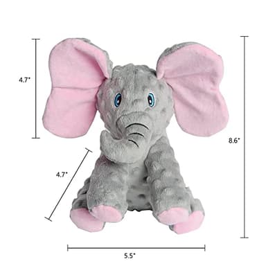 DODODOLA Dog Toys Puppy Toys Cute Squeaky Elephant Dog Toy with Crinkle Paper Stuffed Plush Animal to Keep Them Busy for Small Medium Large Dogs - Image 4