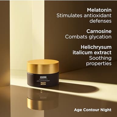 ISDIN Age Contour Night Face and Neck Cream with Melatonin and Peptides, 1.8 Oz - Image 8