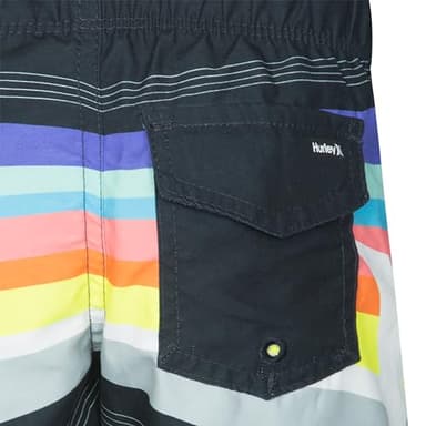 Hurley Boys' Pull On Swim Trunks, Multi/Black, S - Image 8