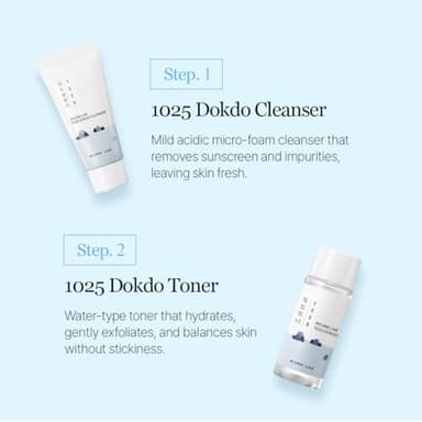 ROUND LAB 1025 Dokdo Hydrating Mini Size Kit (Cleanser, Toner, Serum, Cream) | Deep Hydration for Dry Skin | Gentle, Lightweight Routine for Daily Moisture & Soothing Care - Image 4
