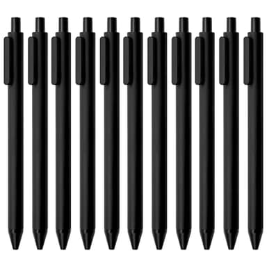 Kaco PURE Gel Pens 0.5mm Fine Point Black Ink 10 Count, Quick Dry Smooth Writing, Aesthetic Office Supplies Refillable Retractable - Image 6