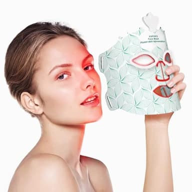 Red Light Therapy Mask for Face, 7 Colors LED Face Mask Light Therapy At Home, Led Face Mask Light Therapy, Green - Image 1