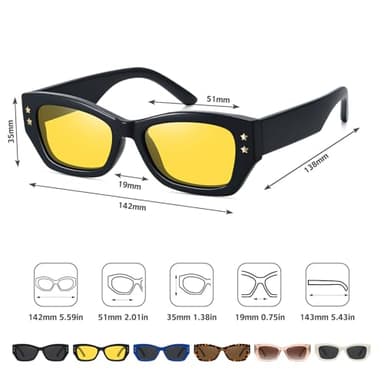 Fozono Retro Small Rectangle Sunglasses Women Square Narrow Sun Glasses Trendy Y2K Shades FZN818 - Image 4