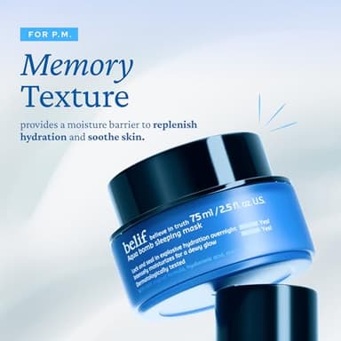 belif Vitamin E Jelly Overnight Mask – Hydrating & Plumping Face Moisturizer with Red Algae & Jojoba Oil, Deep Repair for Glass Skin, Korean Sleeping Mask for Intense Hydration & Radiance, 2.53 fl oz - Image 4