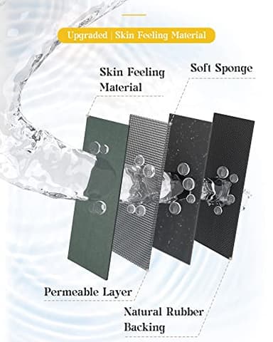 MontVoo -Bath Mat Rug-Rubber Backing Non Slip Quick Dry Absorbent Thin Bathroom Rugs Fit Under Door-Faux Suede Surface Bathroom Floor Mats-Shower Rug for in Front of Bathtub Shower Green 17"x27.5" - Image 5