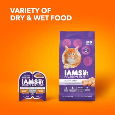 IAMS Proactive Health Healthy Kitten Dry Cat Food with Chicken, 16 lb. Bag - Image 14
