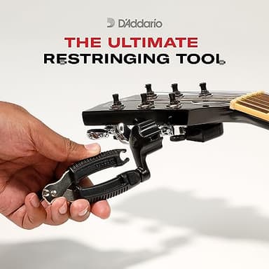 D'Addario Accessories Pro-Winder Guitar String Winder, Cutter, Bridge Pin Puller - All in One Guitar Tool - Black - Image 3
