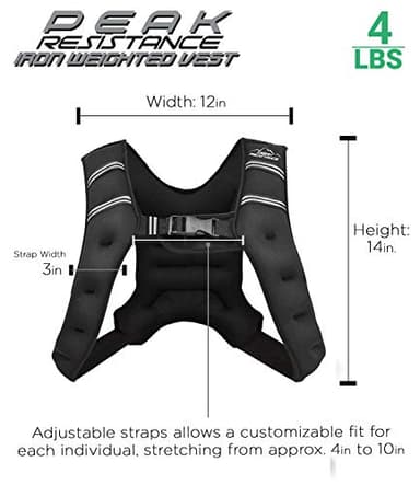 Aduro Sport Weighted Vest Workout Equipment, 4lbs/6lbs/12lbs/20lbs/25lbs/30lbs Body Weight Vest for Men, Women, Kids (4 Pounds (1.81 KG)) - Image 6
