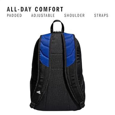 adidas Stadium Team Sports Backpack for Men and Women (36l) Durable Athletic Laptop Bag, Royal Blue/3.0, OSFA - Image 5