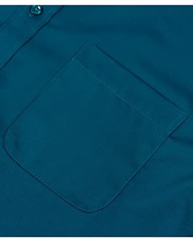 Alimens & Gentle Men's Dress Shirts Long Sleeve Wrinkle-Free Stretch Shirts Solid Formal Button Down Shirt with Pocket Green - Image 5