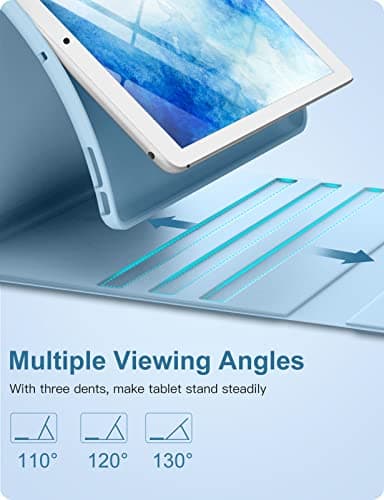 Hamile for iPad 9th/8th/7th Generation Case with Keyboard 10.2 Inch - 7 Colors Backlit Wireless Detachable Folio Keyboard Cover with Pencil Holder for iPad Pro 10.5" / iPad Air 3rd Gen (Sky Blue) - Image 5